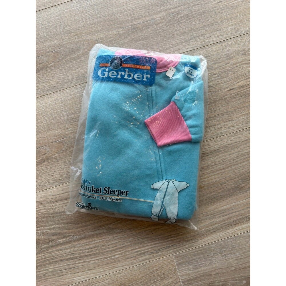 Gerber Footie Pajamas 2T Toddler Blanket Sleeper VTG 1992 Deadstock PJs Sleep